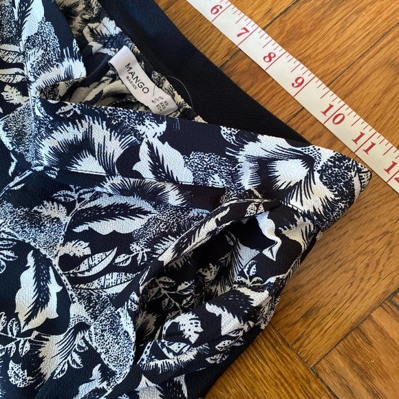 Mango women’s Black and White Floral Trousers - XS - Picture 7 of 8